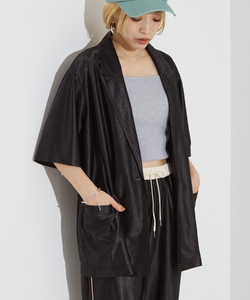 未使用^_^dunoir★半袖ジャケット miniministore ジャケット テーラードジャケット 半袖