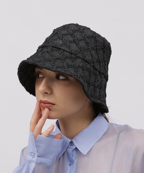 LAKOLE（ラコレ）の「格子柄デニムバケットハット / 110452（ハット・レディース・ブルー/ブラック・FREE）」の2枚目の写真