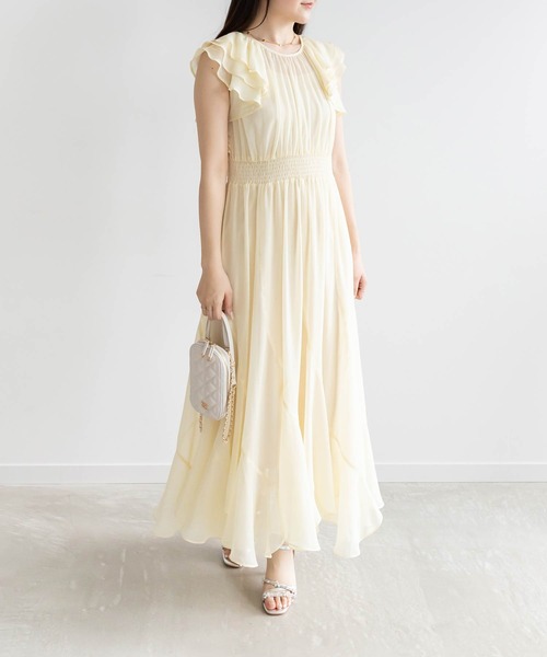 RANDA シフォンエスカルゴラインワンピース 新品未使用 タグ付き セール】シフォンエスカルゴラインワンピース（ワンピース