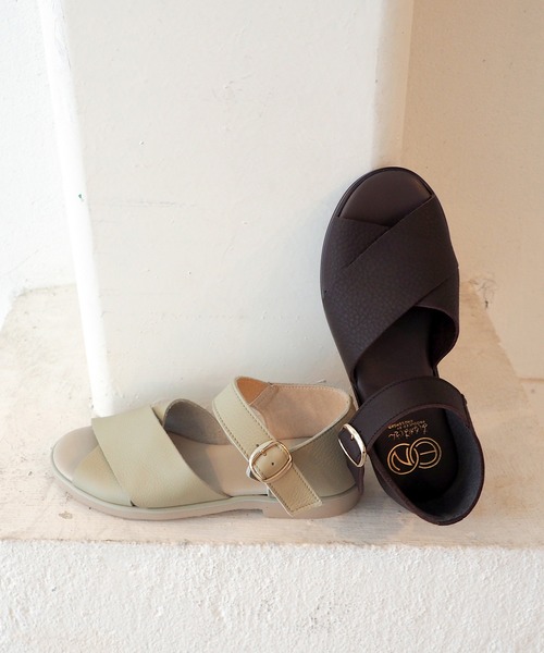  SLIPER クロスサンダル SHIPS 別注】ISLANDSLIPPER: クロス レザー サンダル（サンダル