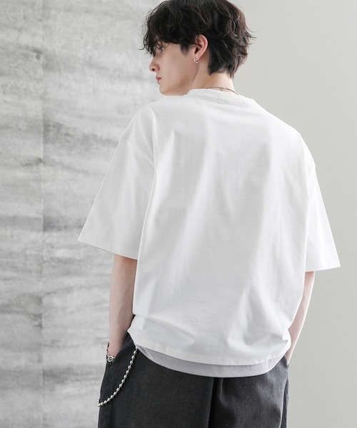 ASTRONOMY（アストロノミー）の「COOLMAX(R)ヘビーウェイトフェイクレイヤードTシャツ（Tシャツ/カットソー・メンズ・ホワイト系/ブラック/ブルー/チャコール/ライトグレー/ホワイト・XL/S/M/L）」の19枚目の写真