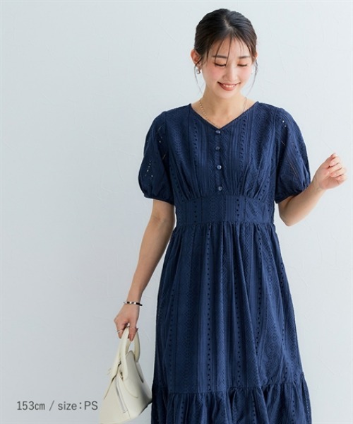 小さいサイズ 綿100％コットンレースワンピース 低身長さん