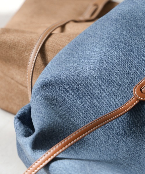 Bab(バブ)の「ベルトデザイントートBAG(トートバッグ・レディース・ベージュ/ブルー・ONESIZE)」の12枚目の写真