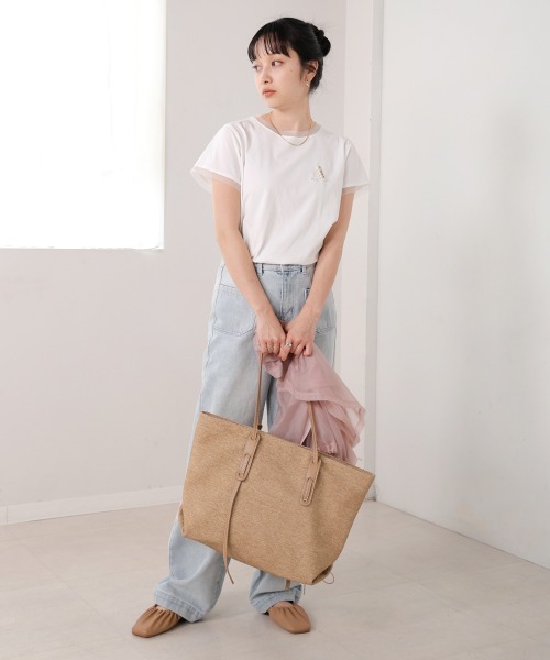 Bab(バブ)の「ベルトデザイントートBAG(トートバッグ・レディース・ベージュ/ブルー・ONESIZE)」の16枚目の写真