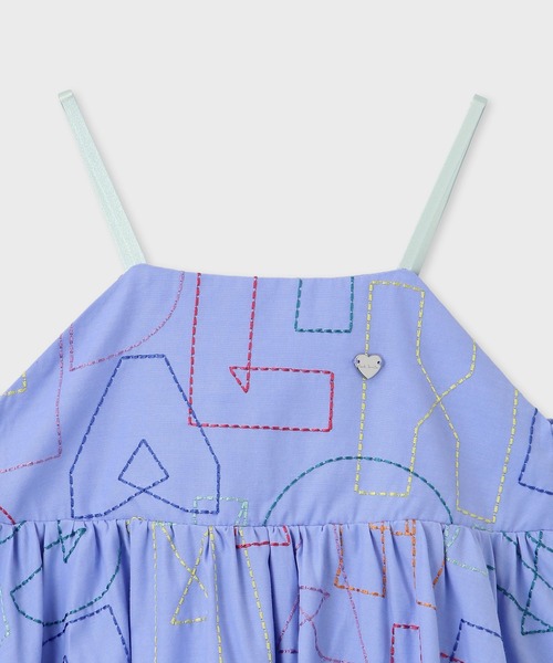 Paul Smith JUNIOR（ポールスミスジュニア）の「ガールズ エンブロイダリー キャミワンピース / 893122 4141308（ワンピース・キッズ・ライトオレンジ系/ブルー・120/110/100/90/130）」の3枚目の写真