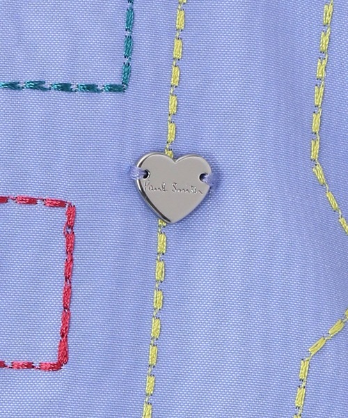 Paul Smith JUNIOR（ポールスミスジュニア）の「ガールズ エンブロイダリー キャミワンピース / 893122 4141308（ワンピース・キッズ・ライトオレンジ系/ブルー・120/110/100/90/130）」の4枚目の写真