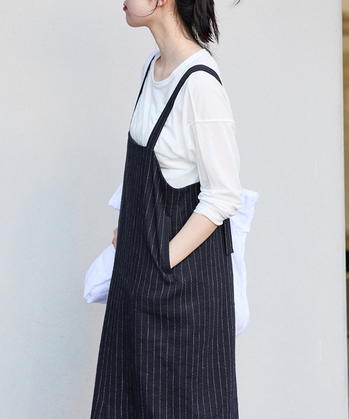 IENA（イエナ）の「リネン混 Iライン ジャンパースカート