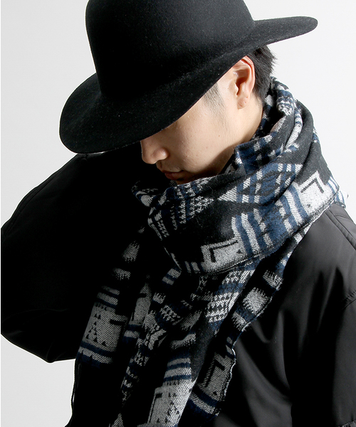 WEGO（ウィゴー）の「WEGO/エスニックストール（ストール/ショール・メンズ・ブラック/ブラウン/ワイン・FREE）」の7枚目の写真