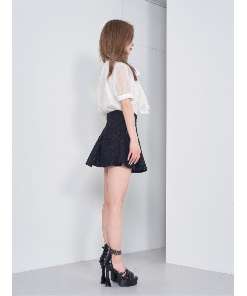 Darich（ダーリッチ）の「ラメツイードハイウエストフレアスカート  