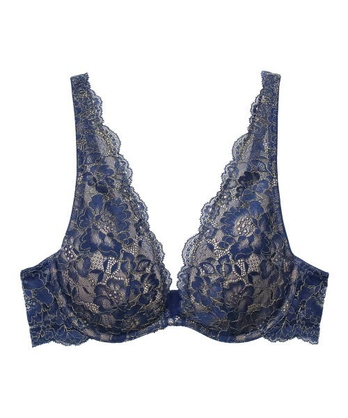ANNEBRA(アンブラ)の「Timeless レースライトブラジャー(ブラジャー・レディース・ネイビー/アイボリー・G70/B70/F75/B75/G75/D80/C80/E80/F70/E75/E70/D75/C75/D70/C70)」の4枚目の写真