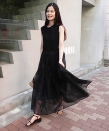 CORNERS | ノースリーブドッキングワンピース(ワンピース)