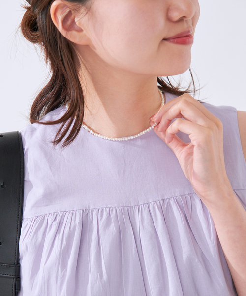 IENA 10K タンスイパール ネックレス 37cm（ネックレス）｜IENA