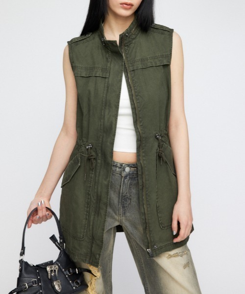 LAGUA GEM BIG POCKET MILITARY ミニワンピース LAGUA GEM（ラグアジェム）の「BIG POCKET MILITARY ミニ