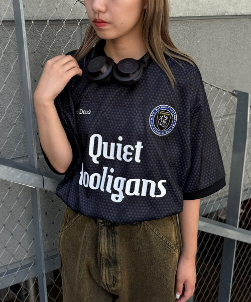 CIAOPANIC(チャオパニック)の「【ユニセックス】フットボールVネックゲームシャツ(Tシャツ/カットソー・レディース・ベージュ/グリーン/ホワイト/ブラック・FREE)」の20枚目の写真
