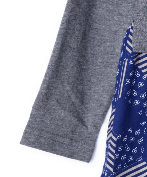 coen（コーエン）の「【coen kids】プリントコンビワンピース（100～150cm)（ワンピース・キッズ・オフホワイト/ダークグレー・110/100/120/130/150/140）」の9枚目の写真