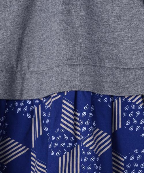 coen（コーエン）の「【coen kids】プリントコンビワンピース（100～150cm)（ワンピース・キッズ・オフホワイト/ダークグレー・110/100/120/130/150/140）」の4枚目の写真