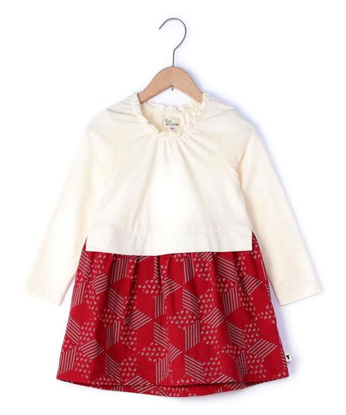 coen（コーエン）の「【coen kids】プリントコンビワンピース（100～150cm)（ワンピース・キッズ・オフホワイト/ダークグレー・110/100/120/130/150/140）」の11枚目の写真