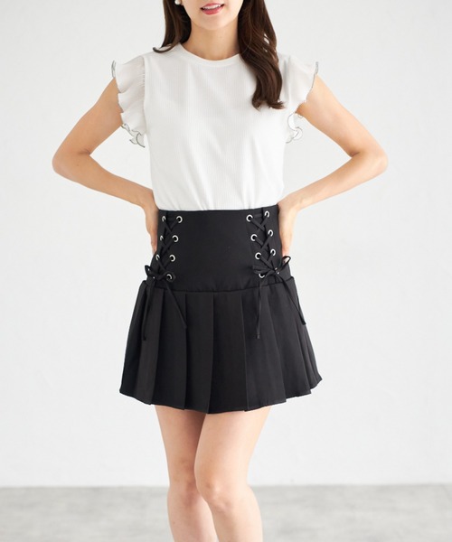 tocco closet(トッコ クローゼット)の「【ZOZO限定】シフォンフリルスリーブトップス(シャツ/ブラウス・レディース・ブラック/オフホワイト/チャコールグレー・M)」の6枚目の写真