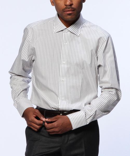 UNITED ARROWS(ユナイテッドアローズ)の「BAD ロンドンストライプ ワイドカラー シャツ(MEN’S EX 12月号掲載商品)(シャツ/ブラウス・メンズ・LT.Gray/Navy/M.Brn・42/41/40/43/38/39)」の4枚目の写真