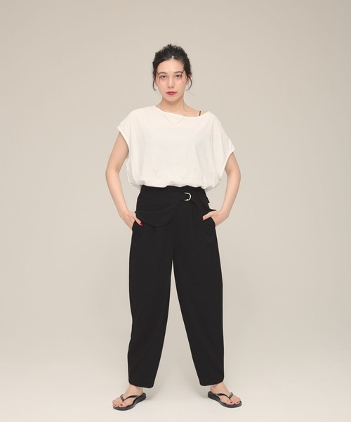 eL(エル)の「【eL】Sheer Loose french sleeve/132329(Tシャツ/カットソー・レディース・ブラック/オフホワイト・FREE)」の20枚目の写真