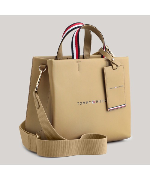 TOMMY HILFIGER(トミーヒルフィガー)の「ミディアムショッパートートバッグ(トートバッグ・レディース・ベージュ/レッド/ブラック・FREE)」の12枚目の写真