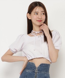 REDYAZEL | ギンガムチェックパフスリーブブラウス(シャツ/ブラウス)