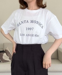 英字ロゴプリント半袖Tシャツ