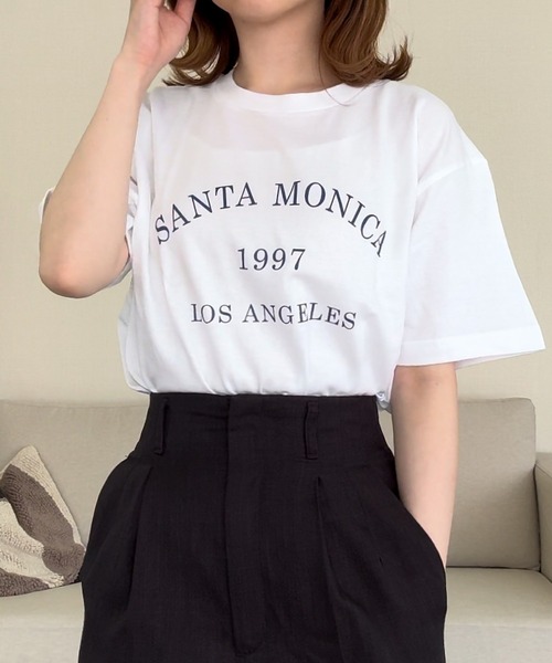 cuorequal(クオレコール)の「英字ロゴプリント半袖Tシャツ(Tシャツ/カットソー・レディース・ホワイト・LARGE/MEDIUM)」の5枚目の写真