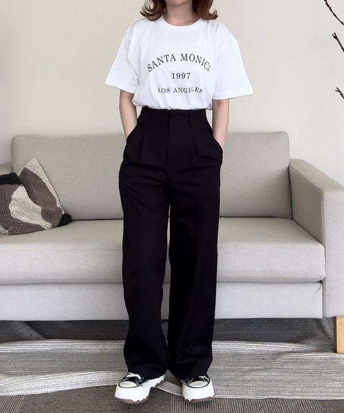 cuorequal(クオレコール)の「英字ロゴプリント半袖Tシャツ(Tシャツ/カットソー・レディース・ホワイト・LARGE/MEDIUM)」の6枚目の写真