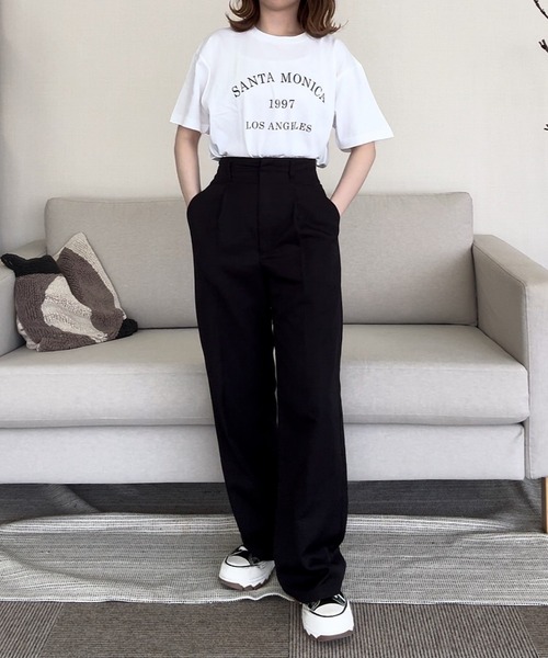 cuorequal(クオレコール)の「英字ロゴプリント半袖Tシャツ(Tシャツ/カットソー・レディース・ホワイト・LARGE/MEDIUM)」の7枚目の写真
