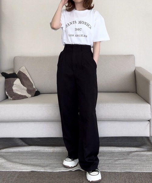 cuorequal(クオレコール)の「英字ロゴプリント半袖Tシャツ(Tシャツ/カットソー・レディース・ホワイト・LARGE/MEDIUM)」の8枚目の写真