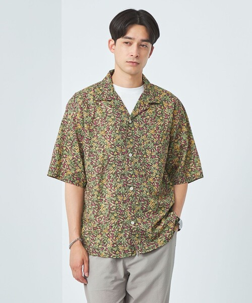 LIBERTY（リバティー）の「LIBERTY オープンカラー シャツ（シャツ/ブラウス・メンズ・ダークグレー/ブラウン/ダークブラウン・S/L/M/XL）」の3枚目の写真