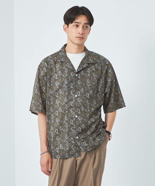 LIBERTY（リバティー）の「LIBERTY オープンカラー シャツ（シャツ/ブラウス・メンズ・ダークグレー/ブラウン/ダークブラウン・S/L/M/XL）」の2枚目の写真