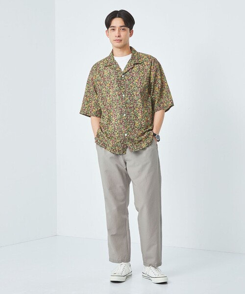 LIBERTY（リバティー）の「LIBERTY オープンカラー シャツ（シャツ/ブラウス・メンズ・ダークグレー/ブラウン/ダークブラウン・S/L/M/XL）」の6枚目の写真