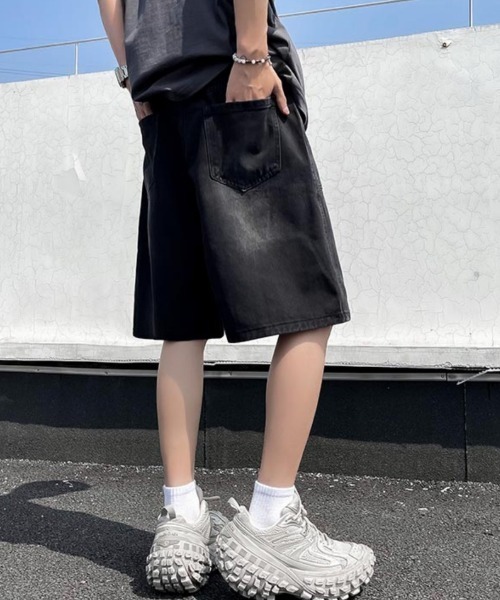 MGV(エムジーヴィー)の「デザインデニムハーフパンツ(デニムパンツ・メンズ・ブラック/ブルー・MEDIUM/LARGE/X-LARGE)」の8枚目の写真