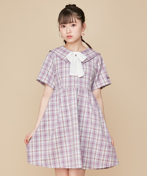 JENNI love（ジェニィラブ）の「チェック柄セーラーワンピ（ワンピース