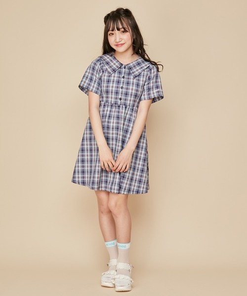 JENNI まとめ売り　140cm 130cm JENNI love（ジェニィラブ）の「チェックドッキングワンピ（ワンピース