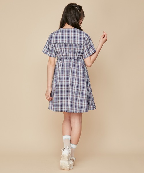 JENNI love（ジェニィラブ）の「チェック柄セーラーワンピ（ワンピース