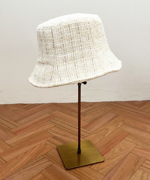 DEICY（デイシー）の「ファンシーツイードチューリップハット（ハット・レディース・ブラック/オフホワイト・FREE）」の2枚目の写真