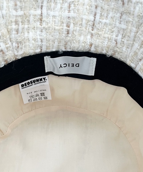 DEICY（デイシー）の「ファンシーツイードチューリップハット（ハット・レディース・ブラック/オフホワイト・FREE）」の4枚目の写真