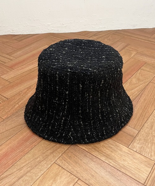 DEICY（デイシー）の「ファンシーツイードチューリップハット（ハット・レディース・ブラック/オフホワイト・FREE）」の5枚目の写真