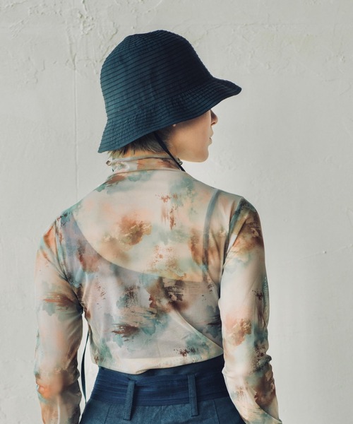 ORIENT MILLINERY（オリエント ミリナリー）の「GRAN【ｸﾞﾗﾝ】グログランブレードハット（ハット・レディース・パープル/グリーン/オフホワイト/ブラック・FREE）」の14枚目の写真