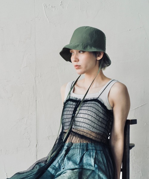 ORIENT MILLINERY（オリエント ミリナリー）の「GRAN【ｸﾞﾗﾝ】グログランブレードハット（ハット・レディース・パープル/グリーン/オフホワイト/ブラック・FREE）」の8枚目の写真