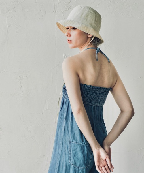 ORIENT MILLINERY（オリエント ミリナリー）の「GRAN【ｸﾞﾗﾝ】グログランブレードハット（ハット・レディース・パープル/グリーン/オフホワイト/ブラック・FREE）」の6枚目の写真