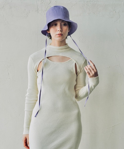 ORIENT MILLINERY（オリエント ミリナリー）の「GRAN【ｸﾞﾗﾝ】グログランブレードハット（ハット・レディース・パープル/グリーン/オフホワイト/ブラック・FREE）」の10枚目の写真