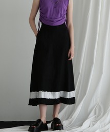 mici | (mici)ラインペイントリネンスカート(スカート)