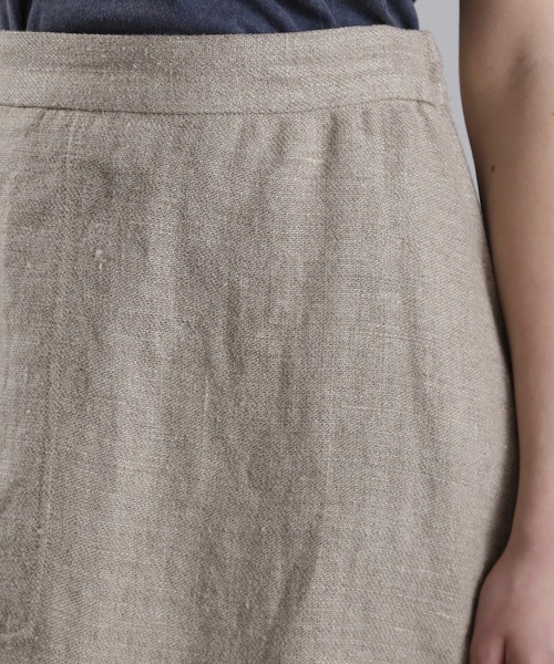 mici（ミチ）の「(mici)ラインペイントリネンスカート（スカート・レディース・ブラック/ベージュ・SMALL/MEDIUM）」の14枚目の写真