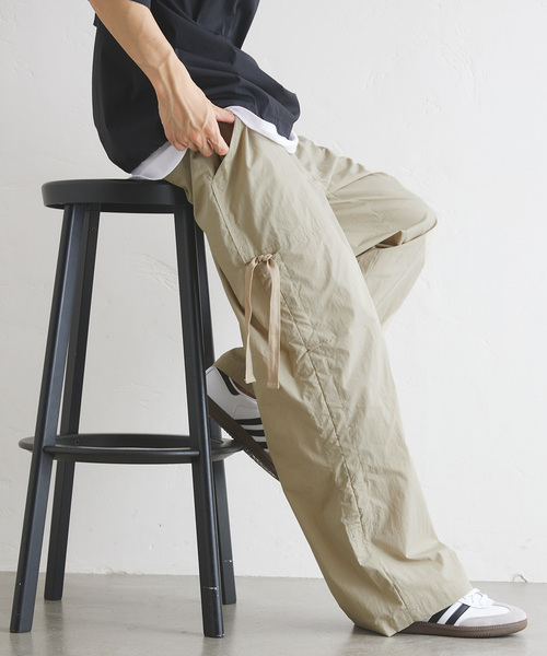 417 EDIFICE(フォーワンセブンエディフィス)の「Military Wide Cargo Pants / ミリタリーカーゴパンツ(カーゴパンツ・メンズ・オリーブ/ベージュ/ブラック/スカイブルー・MEDIUM/LARGE)」の2枚目の写真
