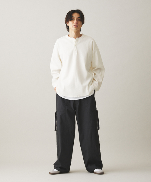 417 EDIFICE(フォーワンセブンエディフィス)の「Military Wide Cargo Pants / ミリタリーカーゴパンツ(カーゴパンツ・メンズ・オリーブ/ベージュ/ブラック/スカイブルー・MEDIUM/LARGE)」の5枚目の写真