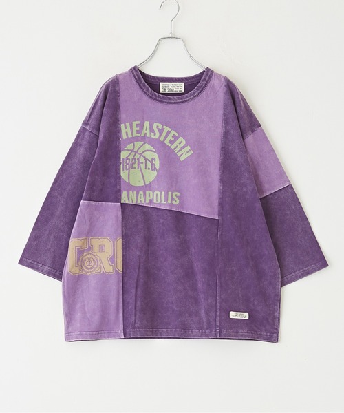 アトリエジジ　リメイクパフスリーブ　T-shirt CUBE SUGAR（キューブシュガー）の「20/-天竺パウダー加工7分袖